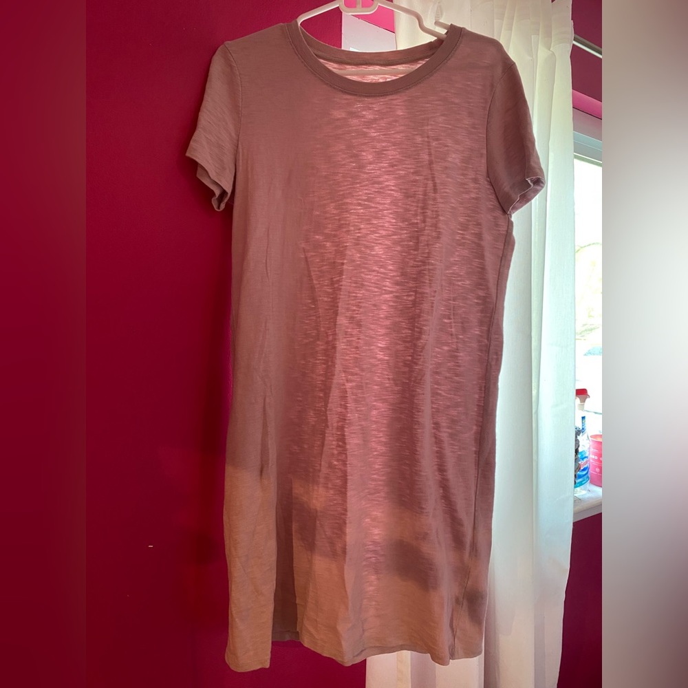 mauve color tshirt dress